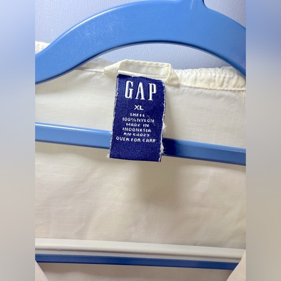 GAP White Utility Jacket with Hood and Zipper, XL - Picture 4 of 5